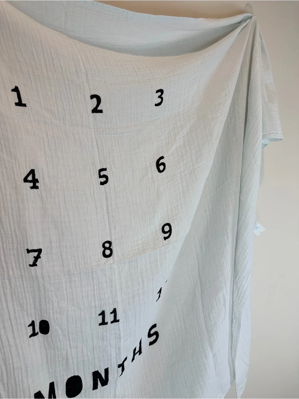 Cloud Island Light Blue Cotton Baby Blanet by Month up to 12 Months